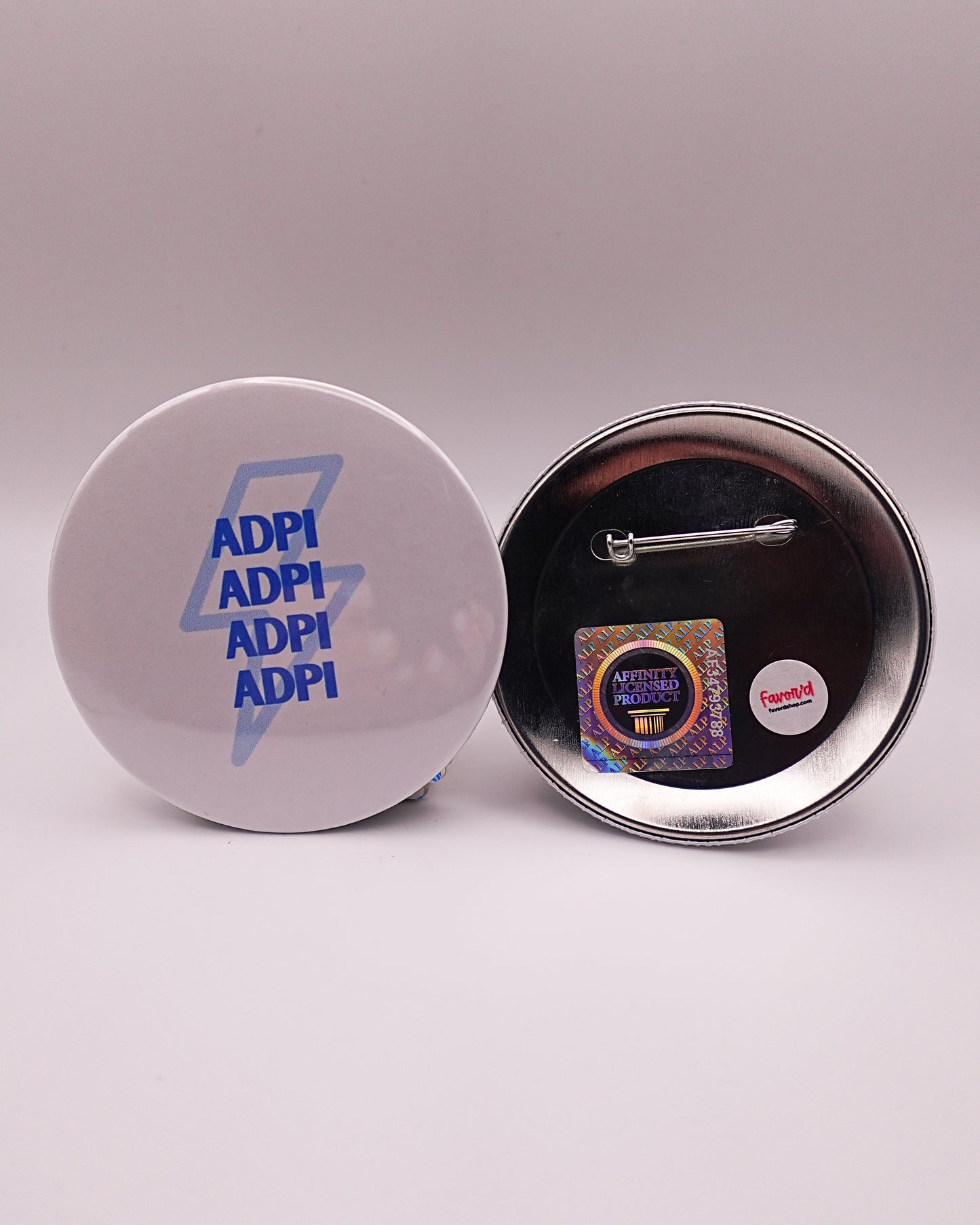 Alpha Delta Pi Lightning Bolt Button