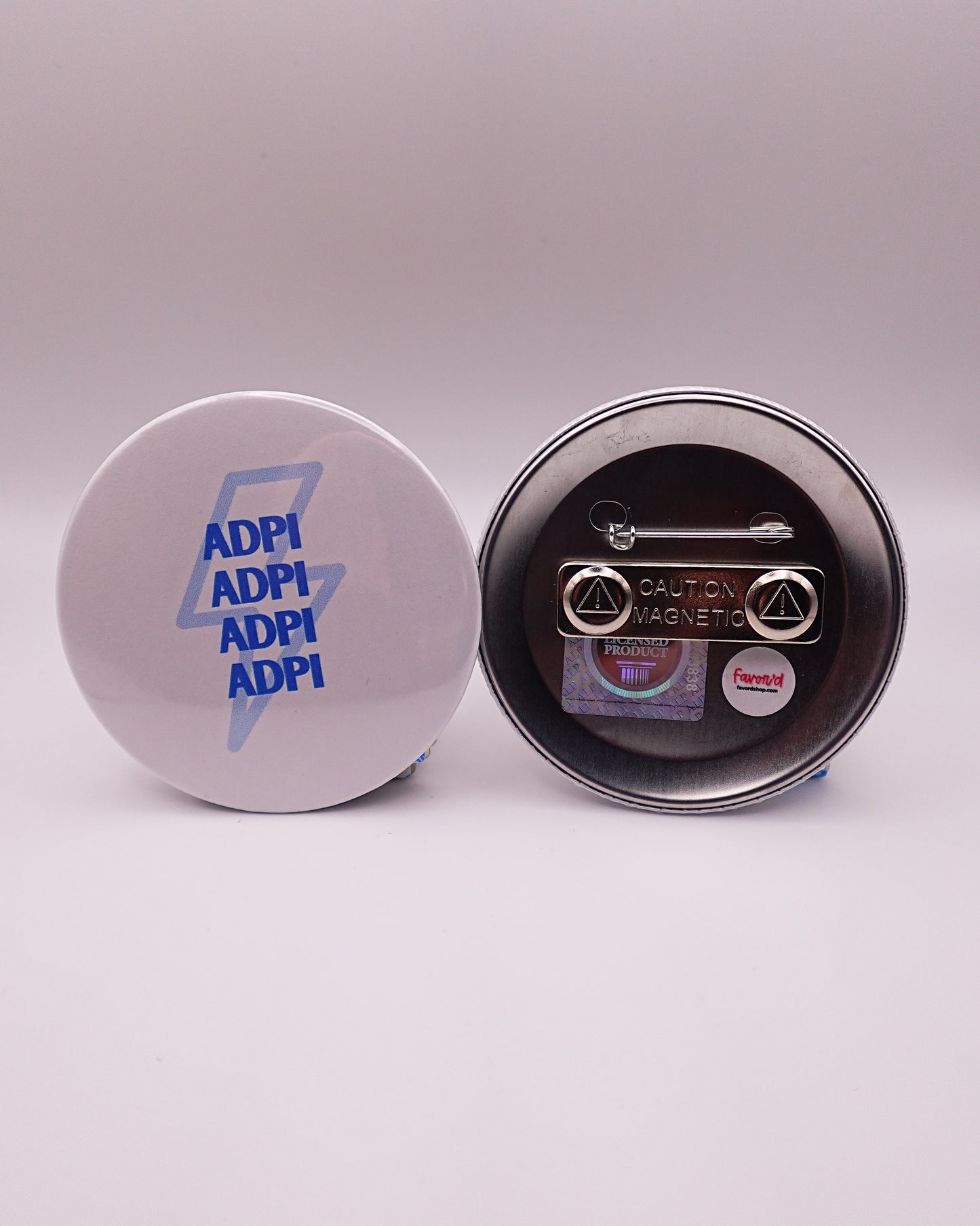 Alpha Delta Pi Lightning Bolt Button