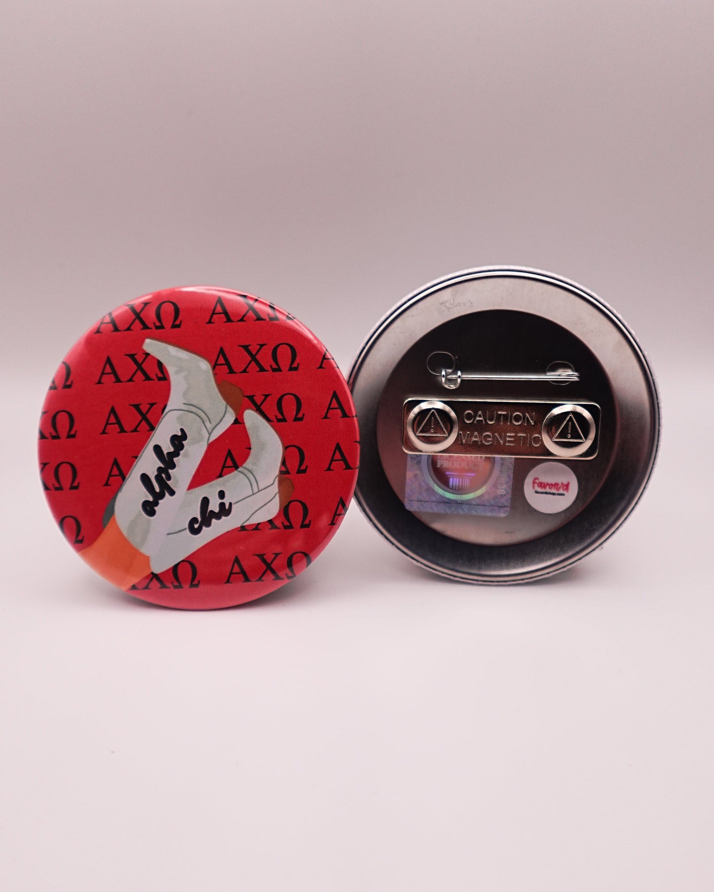 Alpha Chi Omega Boot Button