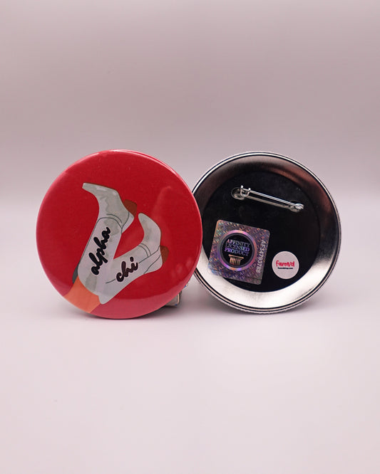 Alpha Chi Omega Blank Boot Button
