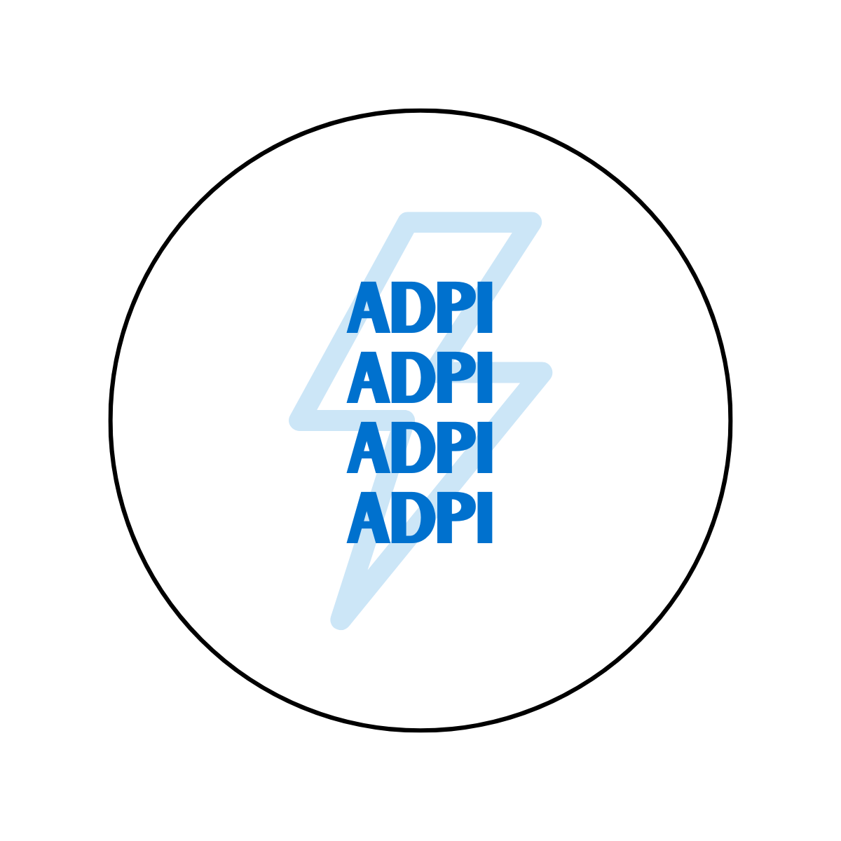 Alpha Delta Pi Lightning Bolt Button