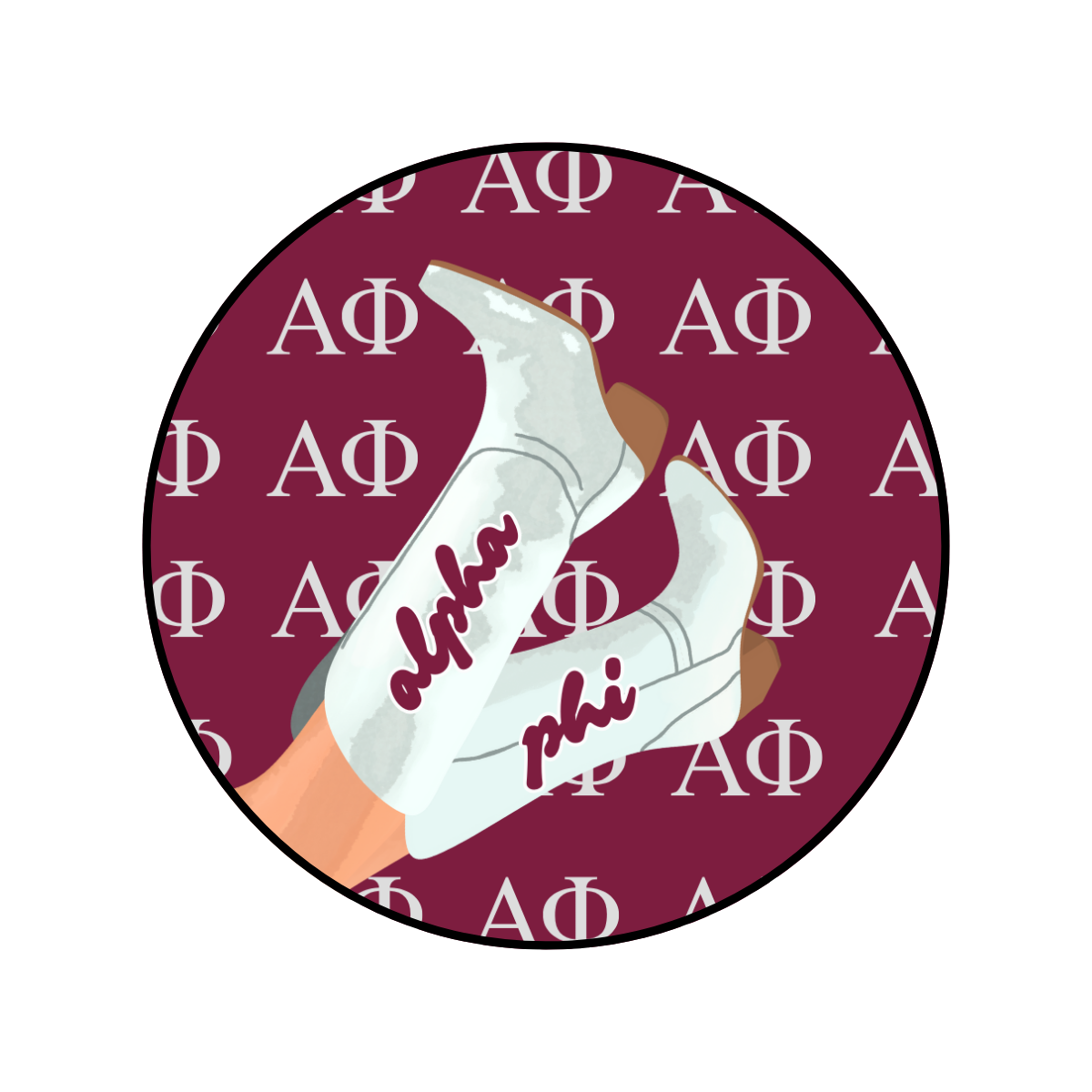 Alpha Phi Boot Button