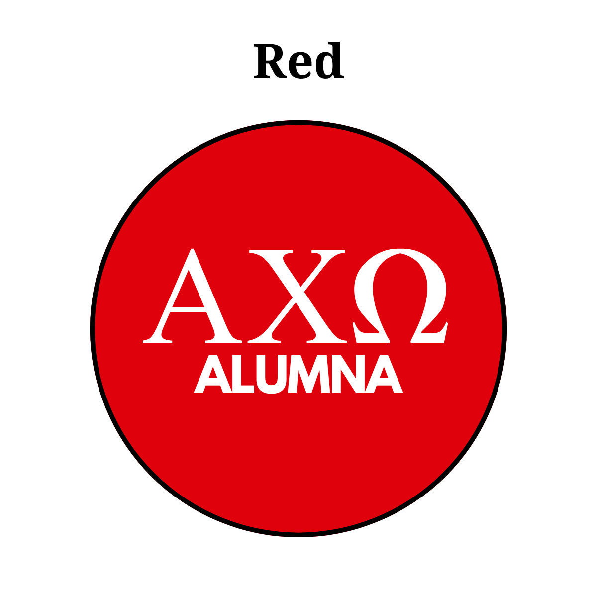 Alpha Chi Omega Alumna Button