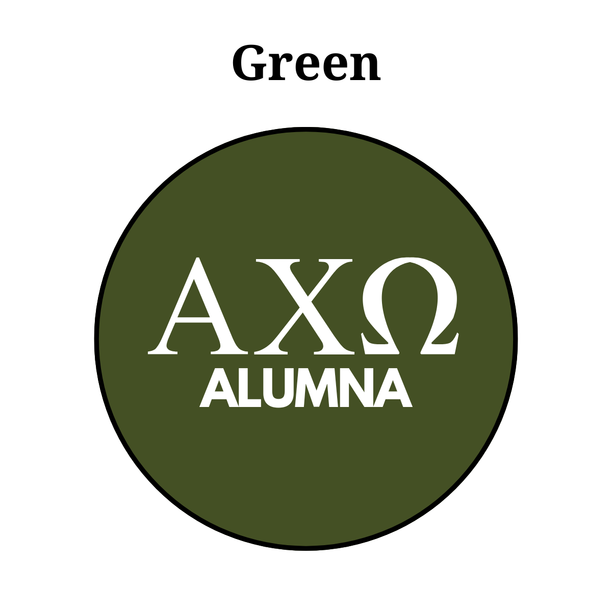 Alpha Chi Omega Alumna Button
