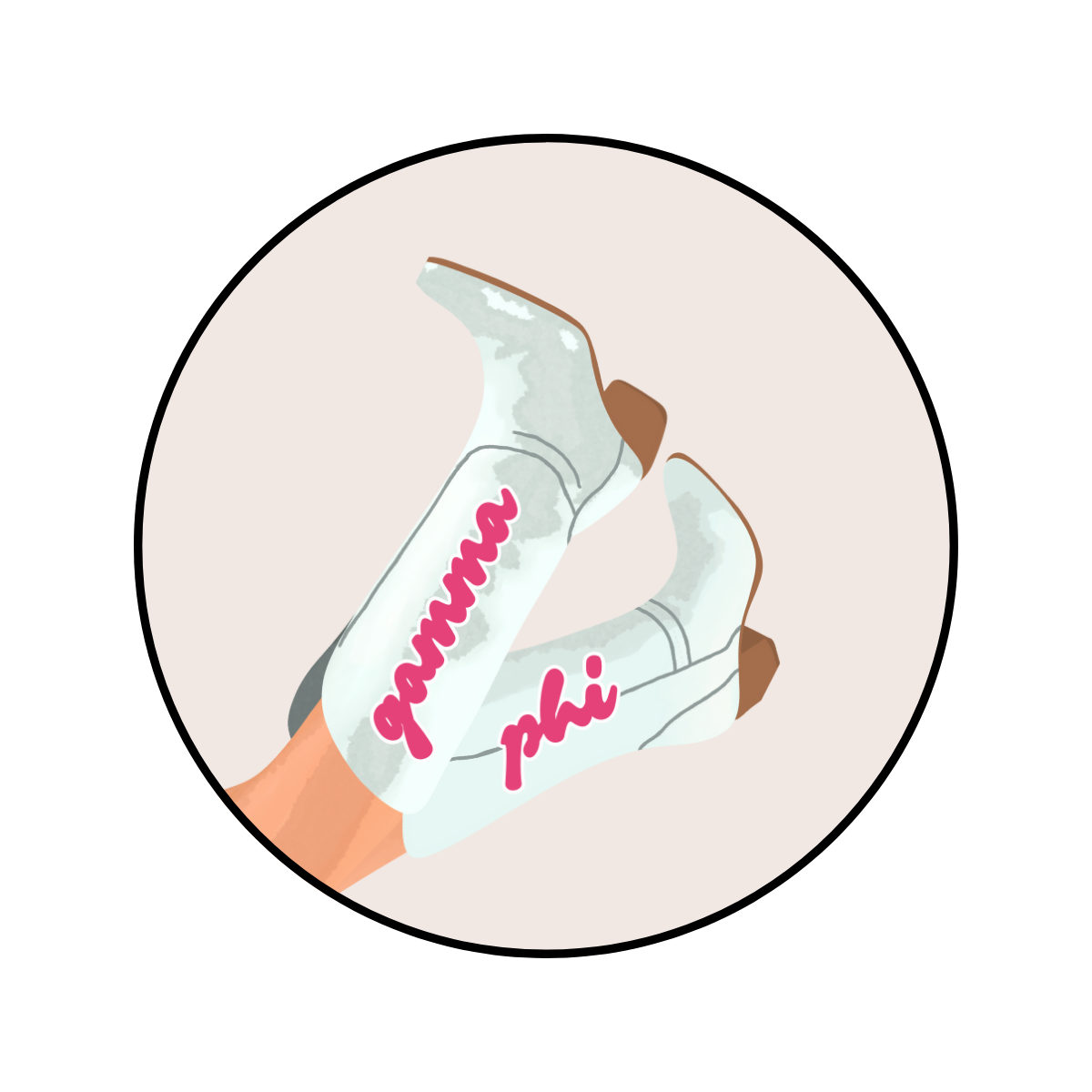 Gamma Phi Beta Blank Boot Button