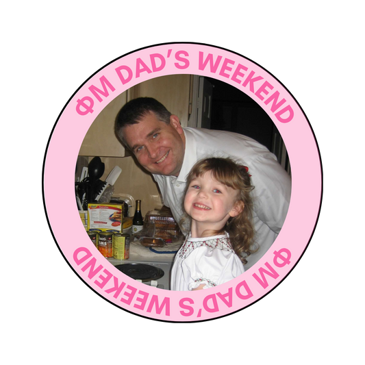 Phi Mu Dad's Weekend Photo Button