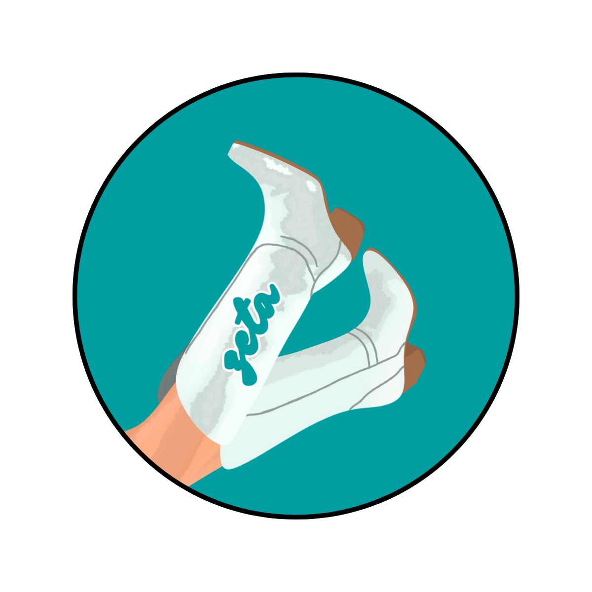 Zeta Tau Alpha Blank Boot Button