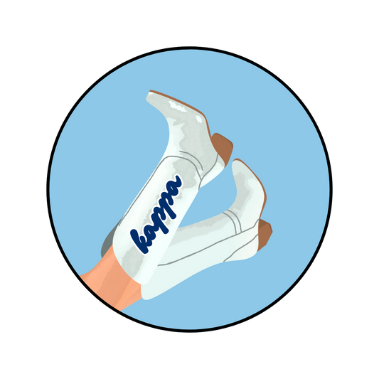 Kappa Kappa Gamma Blank Boot Button