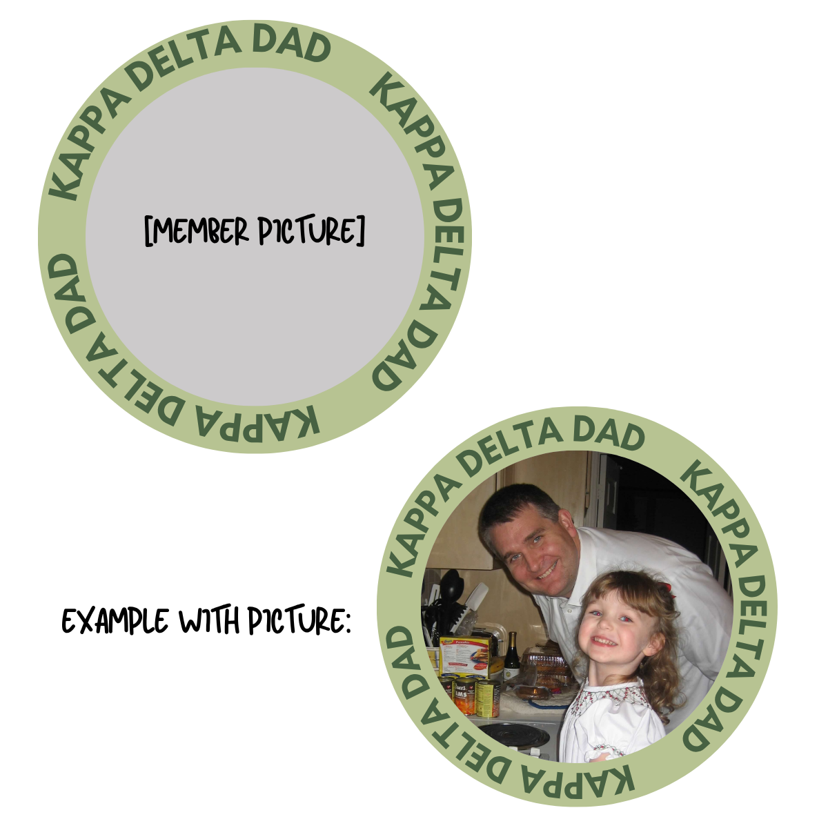 Kappa Delta Dad Photo Button