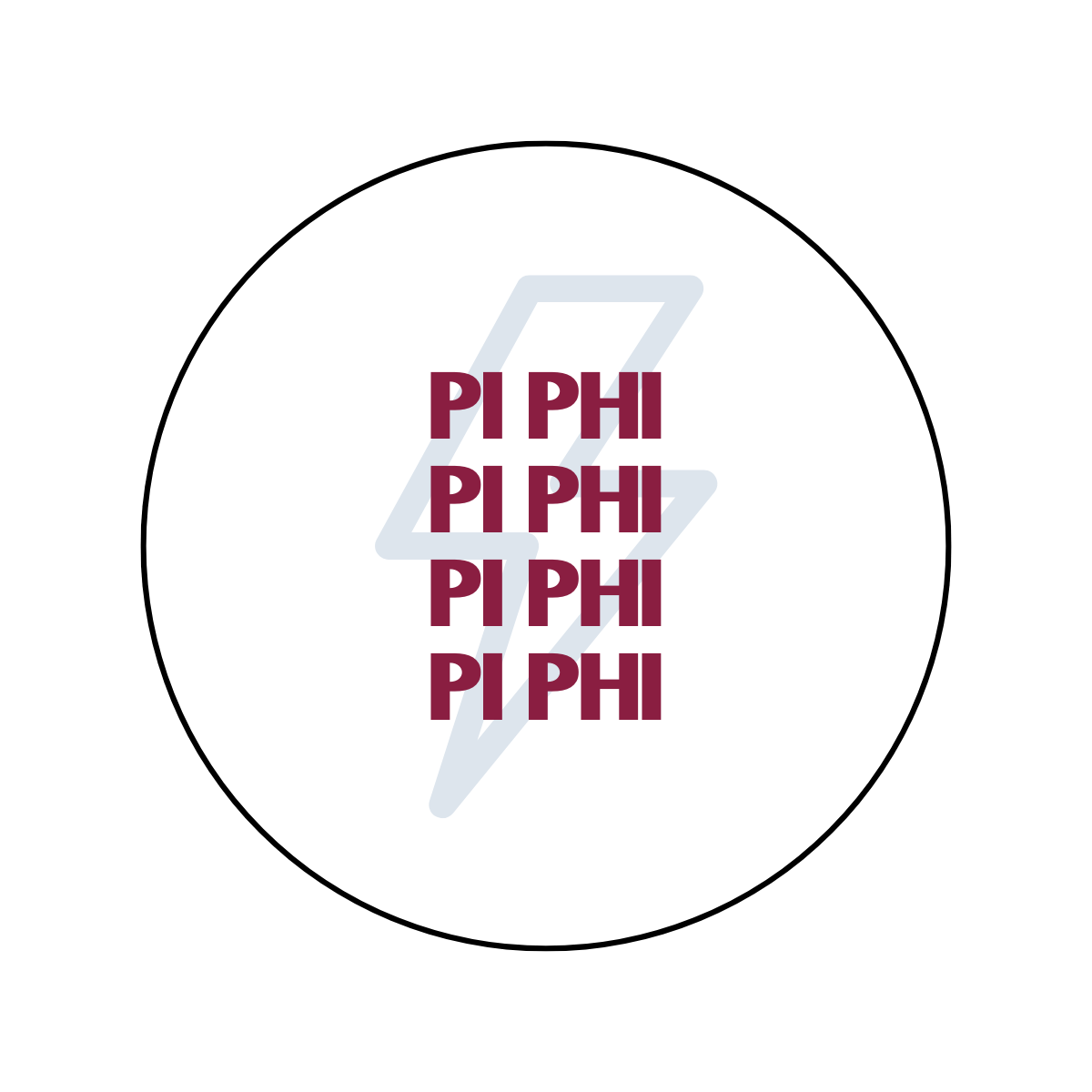 Pi Beta Phi Lightning Bolt Button