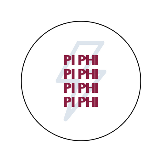 Pi Beta Phi Lightning Bolt Button
