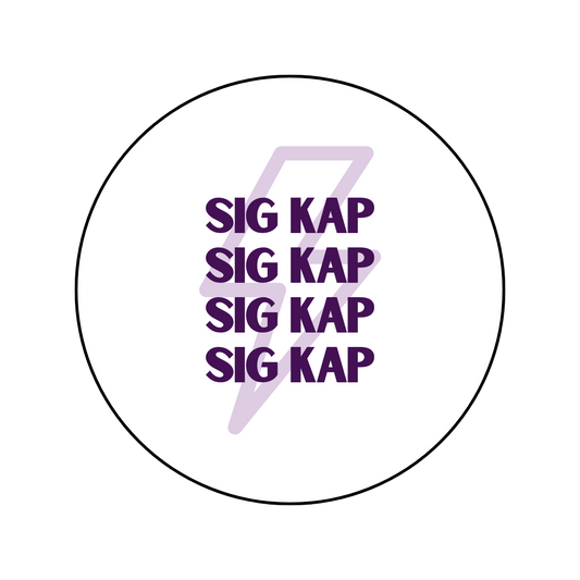 Sigma Kappa Lightning Bolt Button