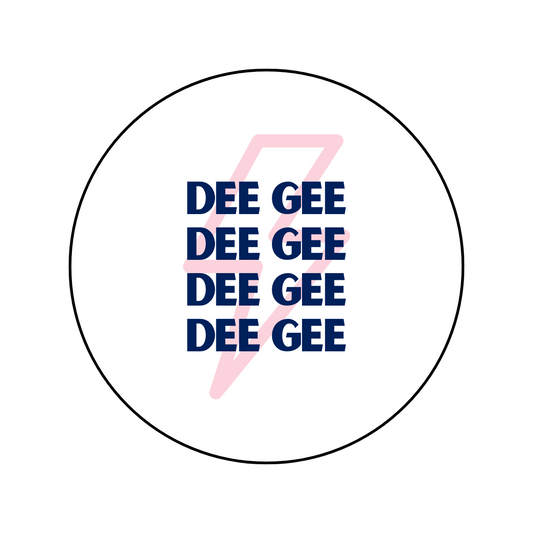 Delta Gamma Lightning Bolt Button