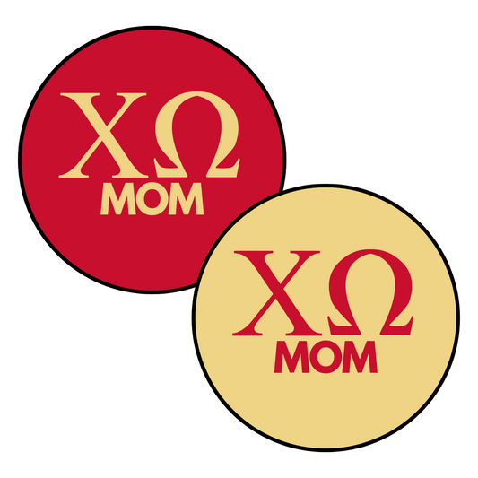 Chi Omega Mom Button