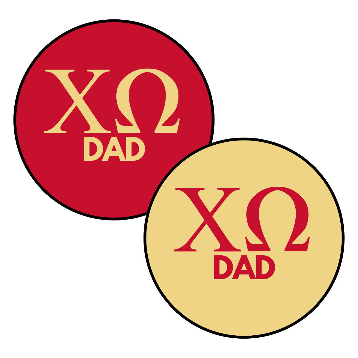 Chi Omega Dad Button