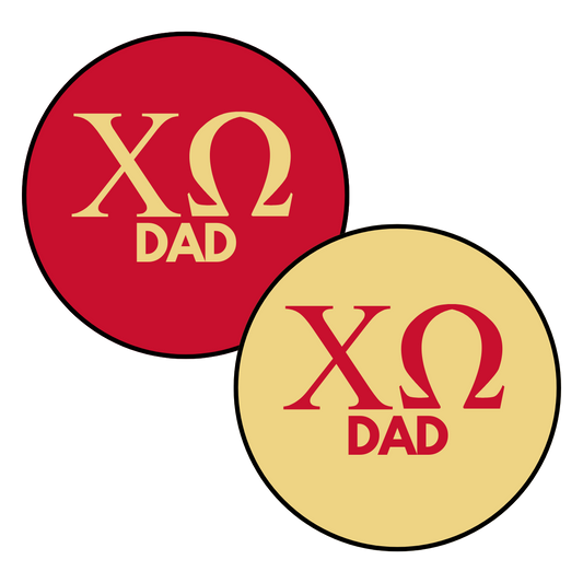 Chi Omega Dad Button