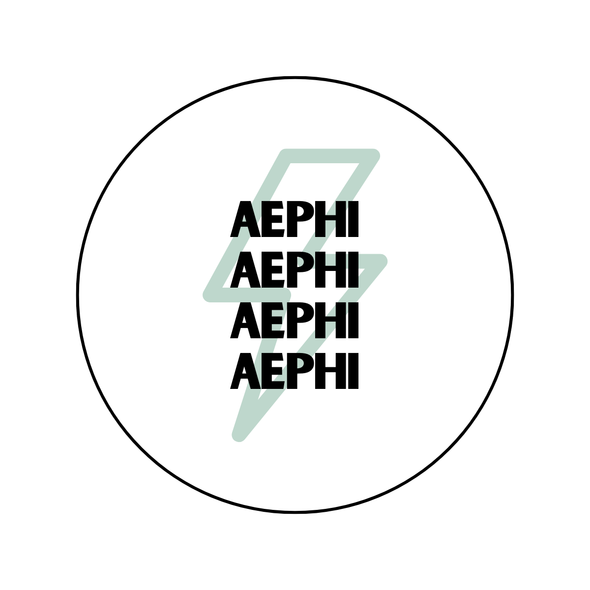 Alpha Epsilon Phi Lightning Bolt Button