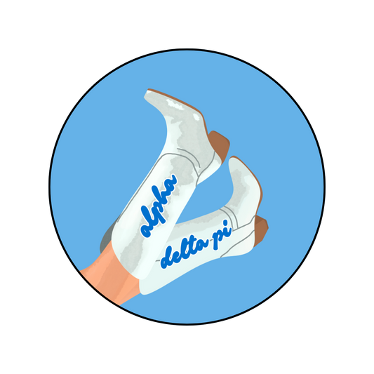 Alpha Delta Pi Blank Boot Button