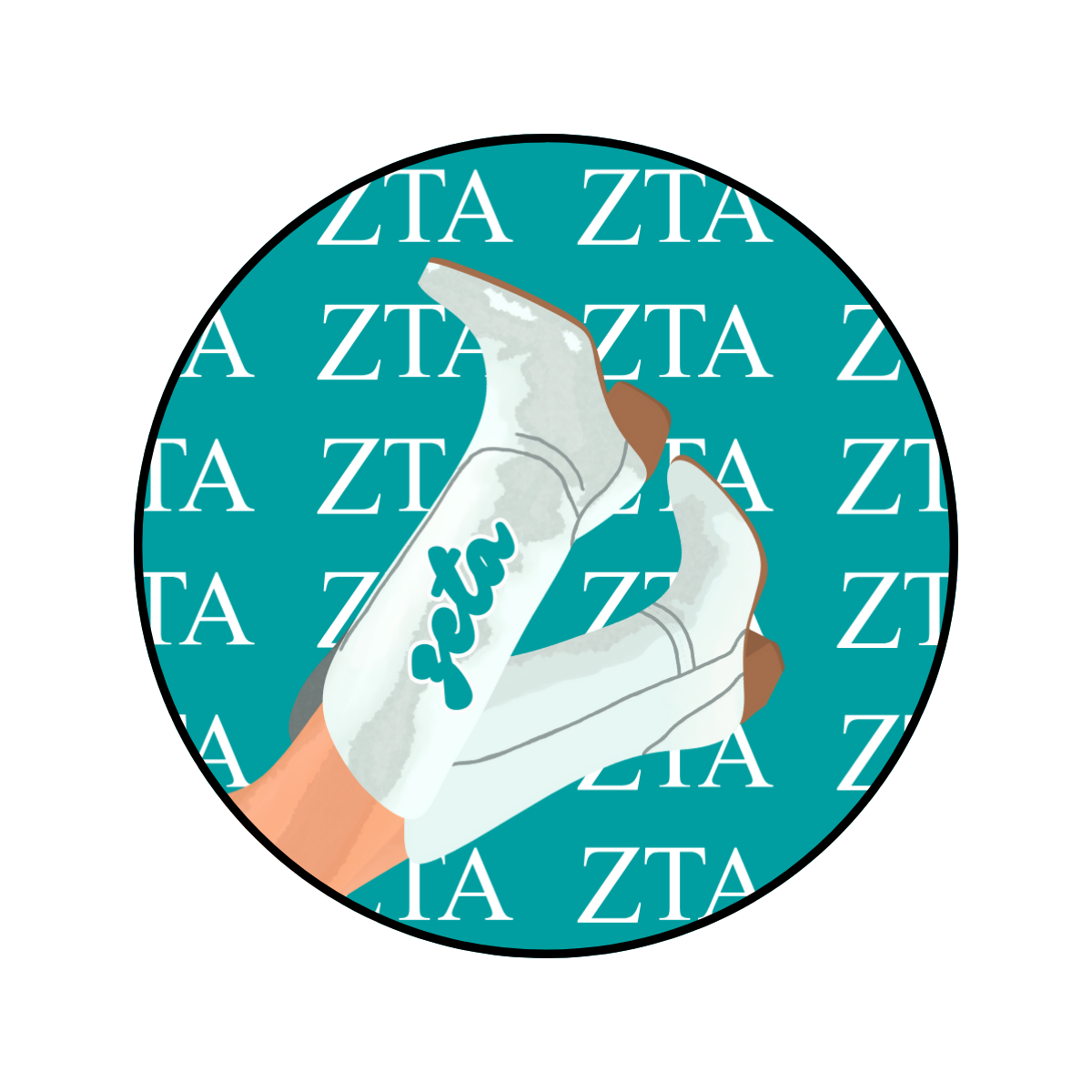 Zeta Tau Alpha Boot Button