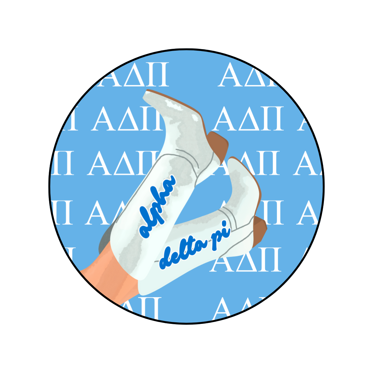 Alpha Delta Pi Boot Button