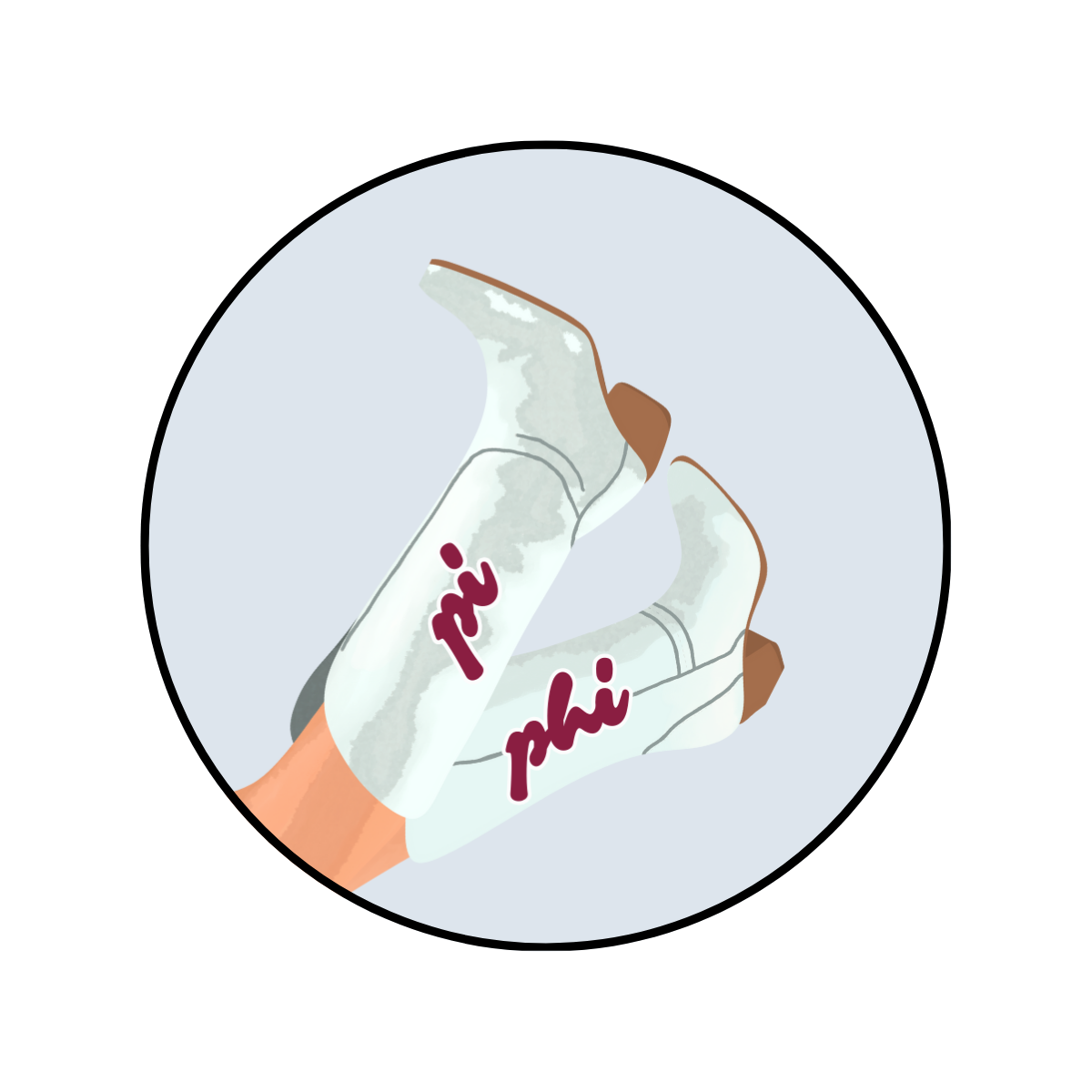 Pi Beta Phi Blank Boot Button