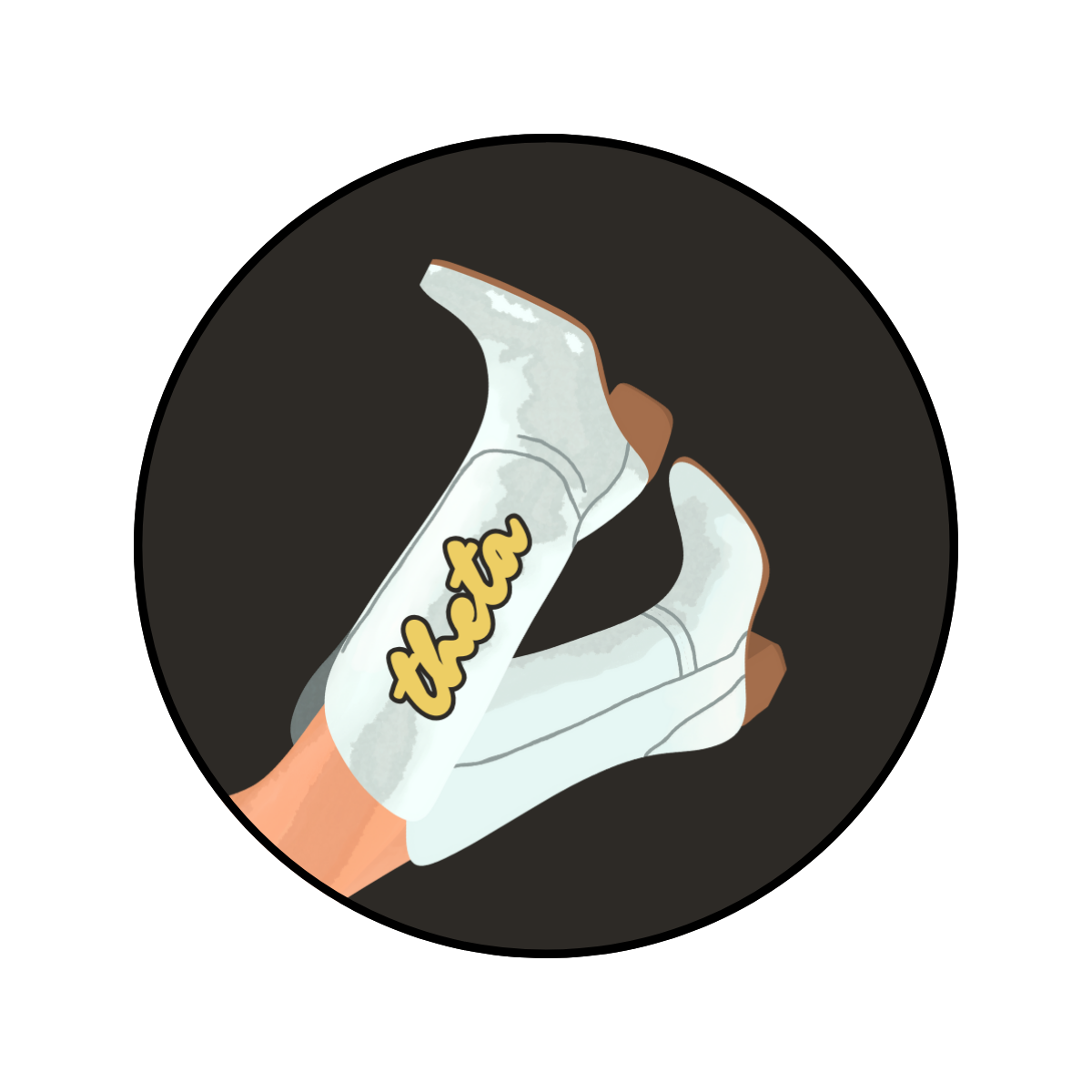 Kappa Alpha Theta Blank Boot Button