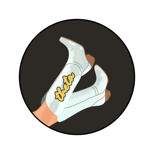 Kappa Alpha Theta Blank Boot Button