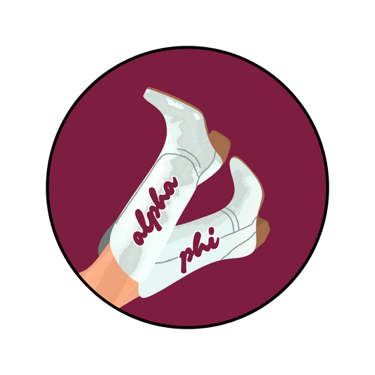 Alpha Phi Blank Boot Button