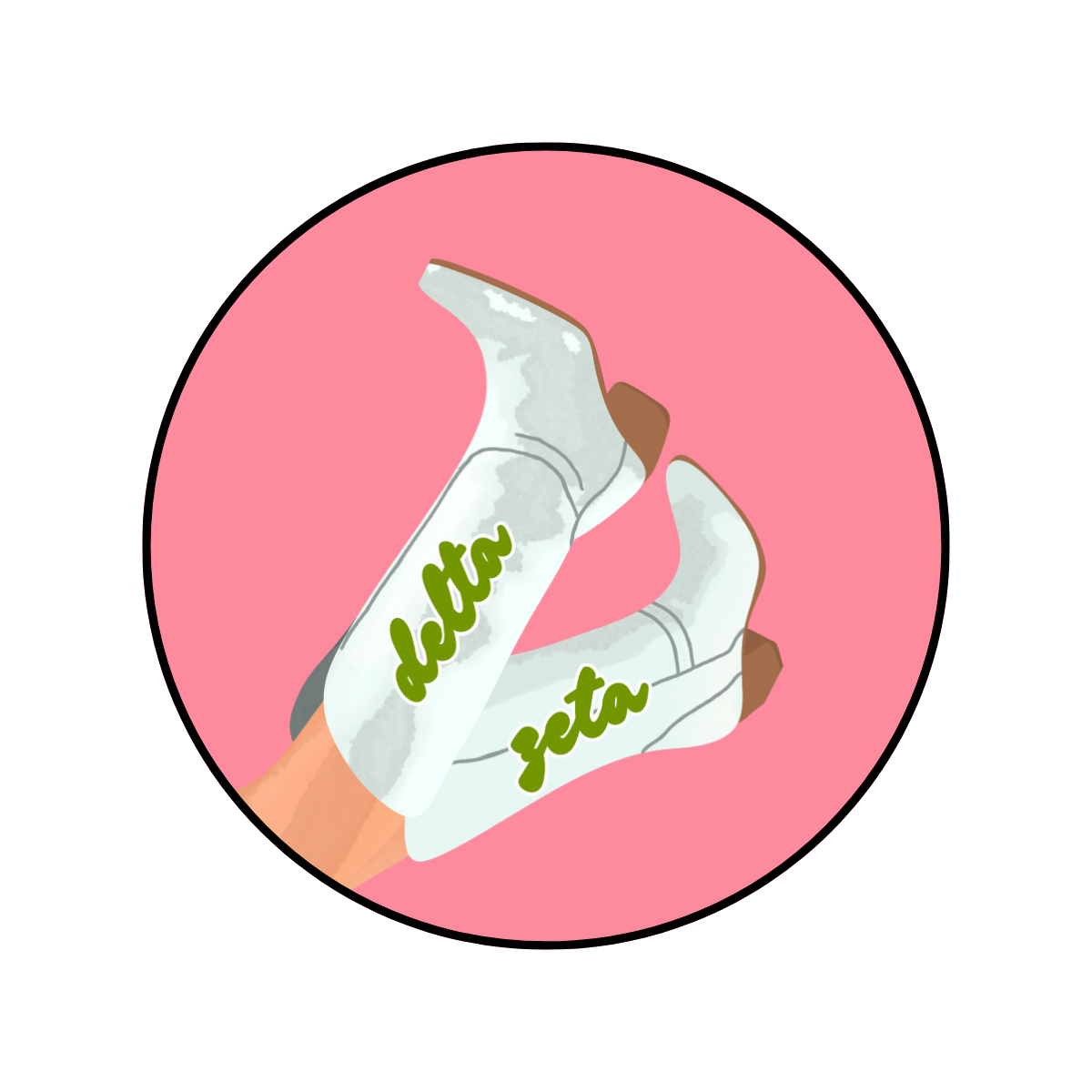 Delta Zeta Blank Boot Button